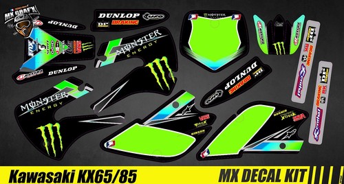 Decal kit for kawasaki kx - kit,